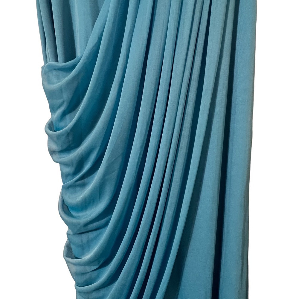 David’s Bridal dress turquoise strapless formal prom bridesmaid size 0 - Picture 10 of 11